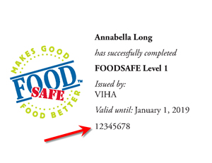 foodsafe wallet-card